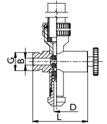 Кран уровномера с пробным краном (5309A)
