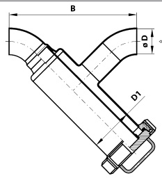 Трубный фильтр - прямой С - С (53480)