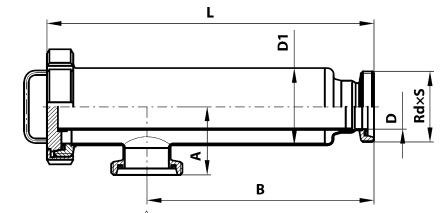 Трубный фильтр прямоугловой P - P (53510)
